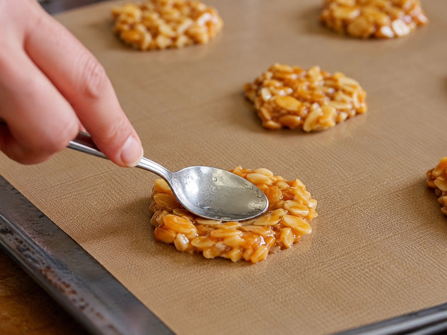 Step 6 — Flatten Batter Mounds
